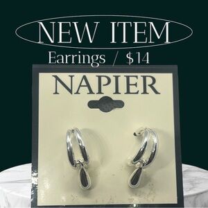 Napier hoop silver earrings